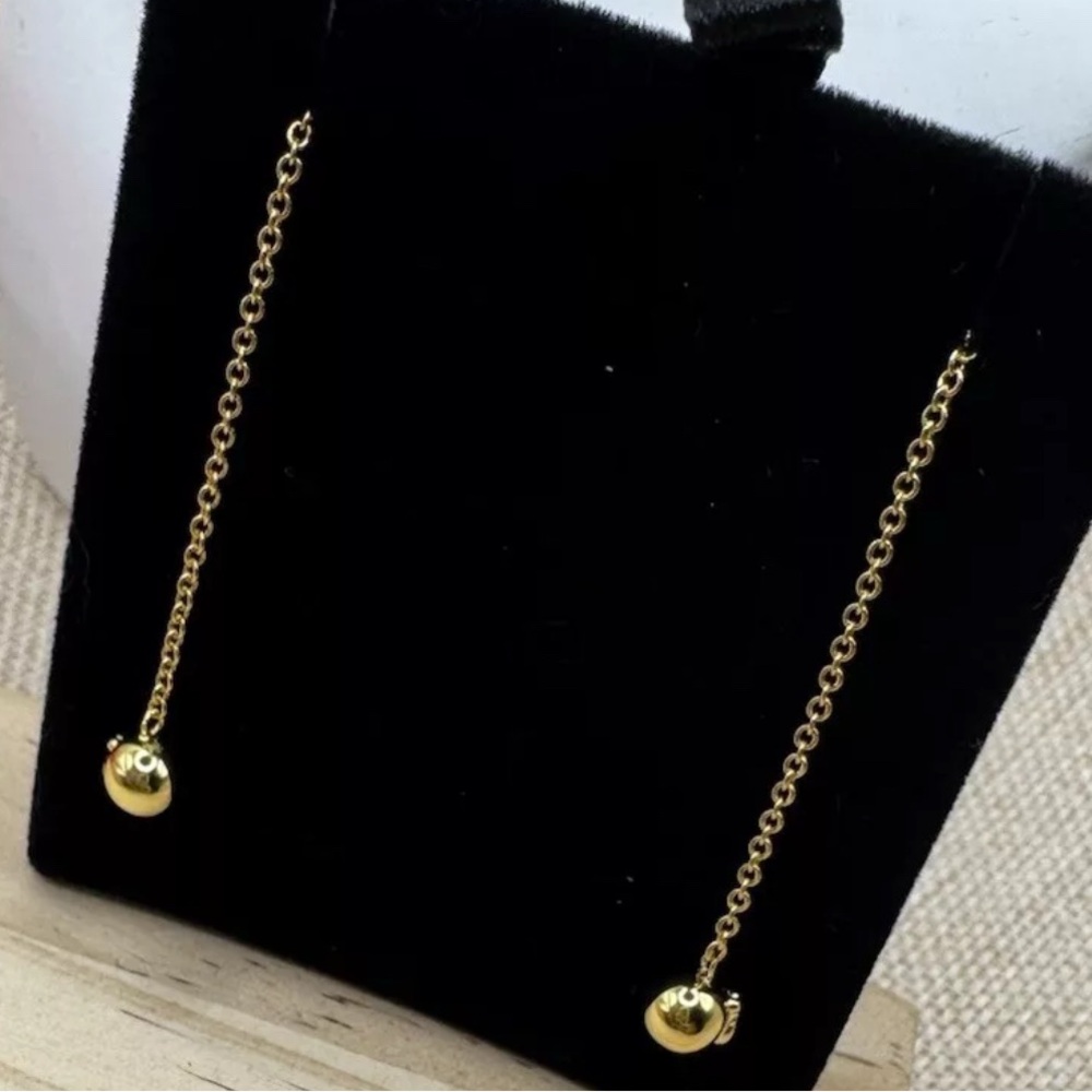 Cool Joy earrings in gold on a chain 925 - Picture 4 of 5